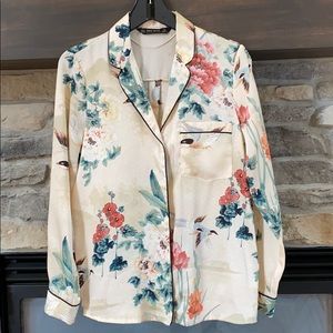 Zara pajama style top.